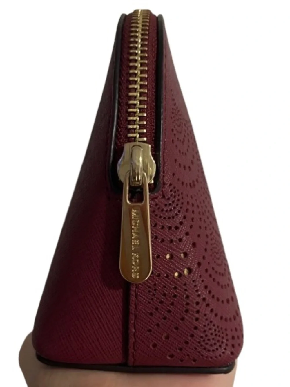 Michael Kors Jet Set Travel Large Perforated Leather Cosmetic Pouch